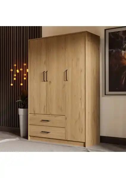 Mezza Grande 3506 Modern 3 Kapılı Gardırop - Şık ve Fonksiyonel Depolama Çözümü