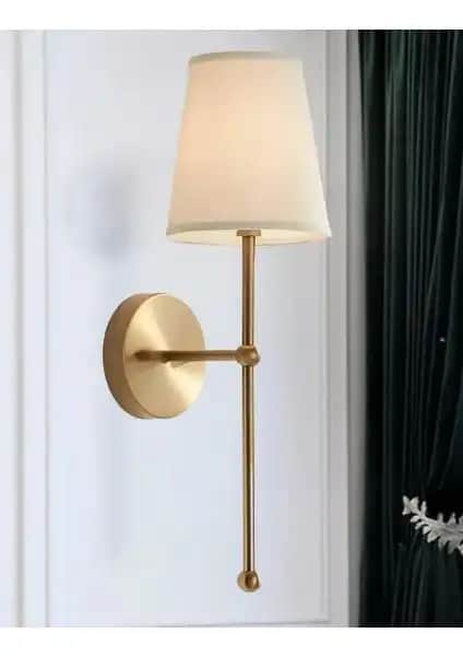 Milano Aydınlatma Modern Tasarımlı Gold Krem Duvar Aplikleri Ev Dekorasyonuna Şıklık Katar