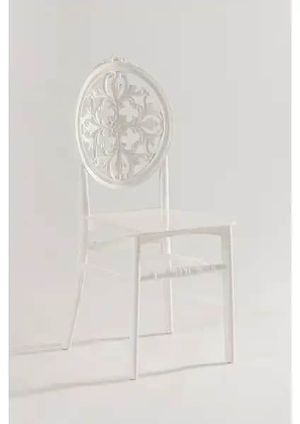 Mobetto Venüs Beyaz Pratik Sandalye Seti Dış Mekân Kullanımı İçin Dayanıklı ve Şık Tasarım