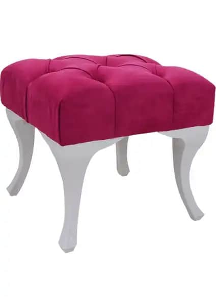 Mobil Deco Kapitoneli Puf 45x45 Mürdüm Modern ve Şık Oturma Çözümü