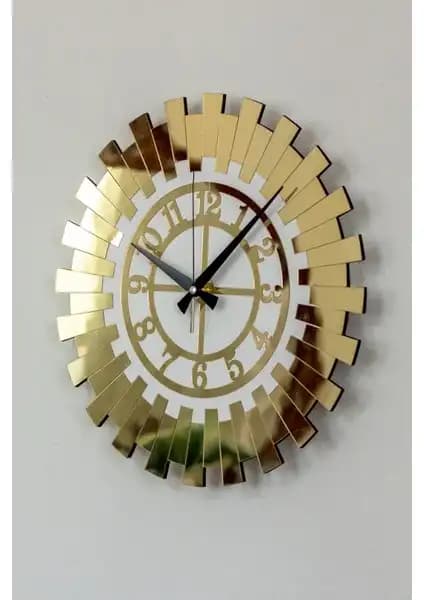 Modern Gold Güneş Duvar Saati: Şık ve Fonksiyonel Tasarım ile Dekorasyonunuza Zarif Dokunuş