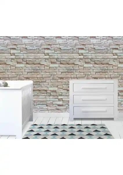 Modern Mekânlar İçin Renkli Doğal Taş 3D Kendinden Yapışkanlı Duvar Kaplaması