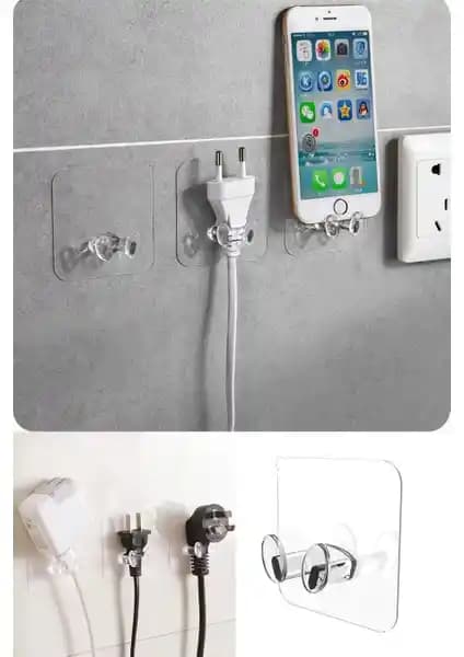 Modern ve Pratik Kendinde Yapışkanlı Şeffaf Kablo ve Diş Fırçası Askısı Ürün Özellikleri ve Kullanım Avantajları