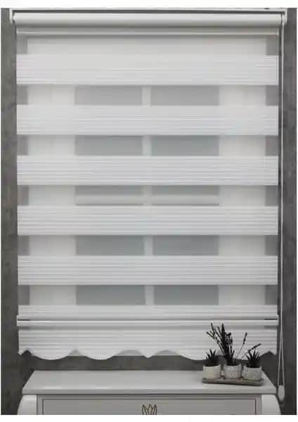 Modern Zebra Stor Perde Geniş Plise Etek Dilimli Tasarım ve Kolay Kurulum İmkanıyla