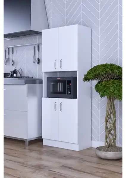 Moka Park AVM Nisan Çok Amaçlı Mutfak Dolap Kapaklı Bölmeli Mikrodalga Fırın Kiler