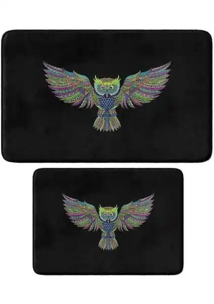 Monnhein Sevimli Tasarımlı Mikrofiber 2'li Banyo Paspası Seti Güvenlik ve Estetik İçin Uygun