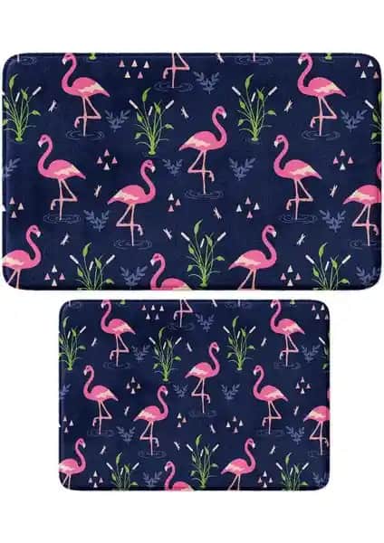 Monnhein Sevimli Tasarımlı Mikrofiber Banyo Paspası Takımı Güvenli ve Konforlu Kullanım İçin