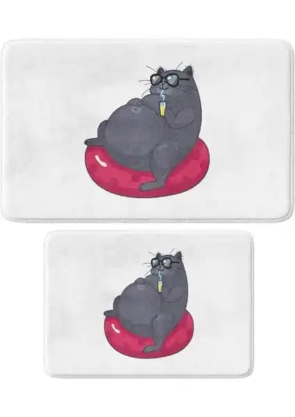 Monnhein Sevimli Tasarımlı Mikrofiber Çiftli Banyo Paspası Seti Güvenlik ve Estetiği Bir Arada