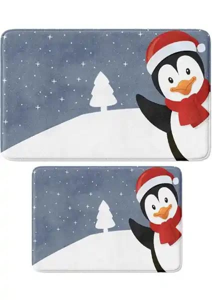 Monnhein Sevimli Tasarımlı Yılbaşı Dekoru ve Banyo Paspası: Şık ve Güvenli Çok Amaçlı Kullanım