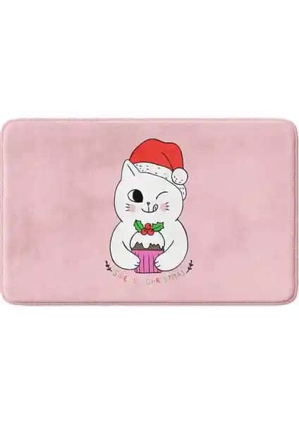 Monnhein Sevimli Yılbaşı Temalı Banyo Paspası Güvenlik ve Şıklık Sunar