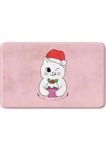 Monnhein Sevimli Yılbaşı Temalı Banyo Paspası Güvenlik ve Şıklık Sunar
