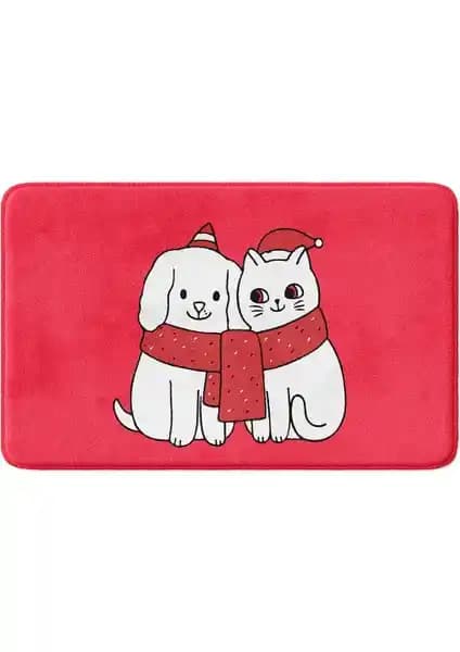 Monnhein Yılbaşı Dekoru Banyo Paspası Şık ve Güvenli Kullanım İçin Uygun