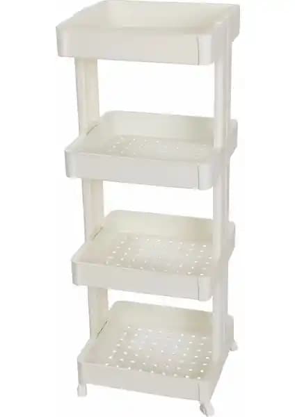 Motek Organizer 4'lü Çok Amaçlı Beyaz Raf Modern ve Dayanıklı Depolama Çözümü