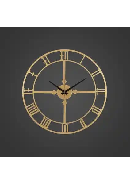 Muyika Rome Metal Eskitme Duvar Saati İç Mekanlar İçin Modern ve Şık Tasarım