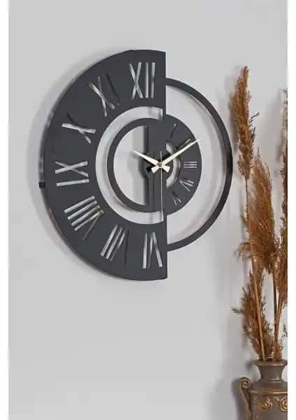Muyika Ruota Metal Siyah Duvar Saati: Modern Tasarım ve Dayanıklılık Bir Arada