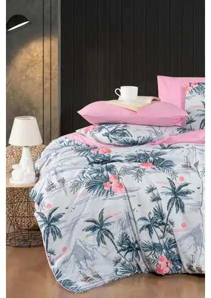 My Story Lastikli Çarşaflı Tek Kişilik Nevresim Takımı Palmiye Deseni ve Konfor Özellikleri