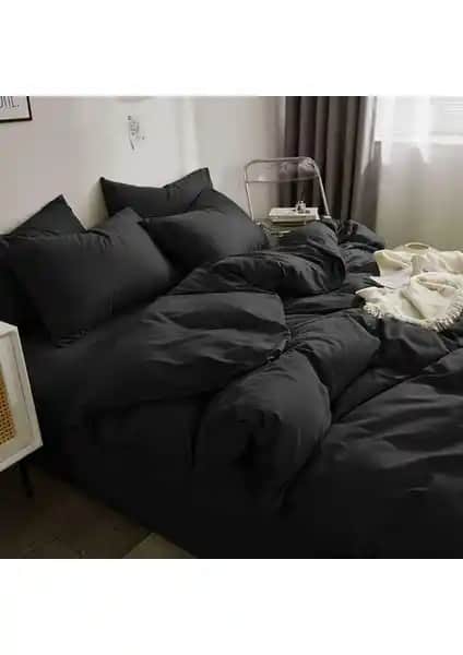 My Story Siyah Lastikli Çarşaflı Tek Kişilik Nevresim Takımı Modern ve Fonksiyonel Tasarım