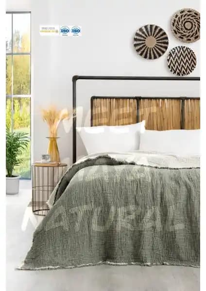 Natural Meet Maya Çift Taraflı Müslin Yatak Örtüsü Yüksek Kalite ve Estetik Tasarım