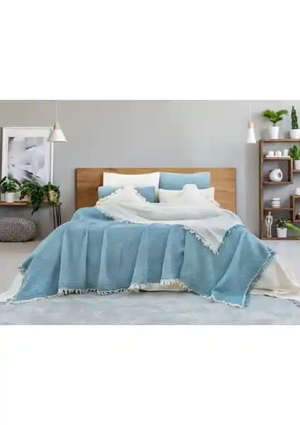 Natural Meet Maya Çift Taraflı Pamuk Müslin Yatak Örtüsü Sağlıklı ve Şık Tasarım