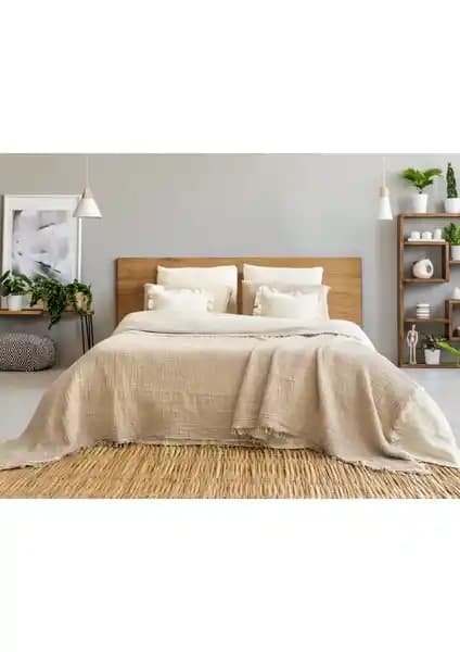 Natural Meet Maya Çift Taraflı Pamuklu Müslin Yatak Örtüsü Sağlıklı ve Şık Tasarım