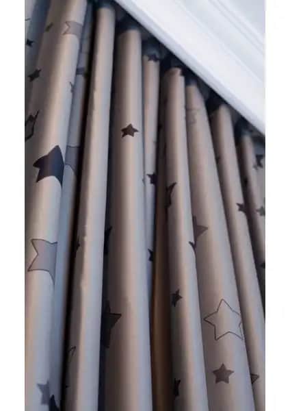 Ne Bumu Blackout Gri Yıldızlı Büzgülü Karartma Perde İncelemesi ve Özellikleri