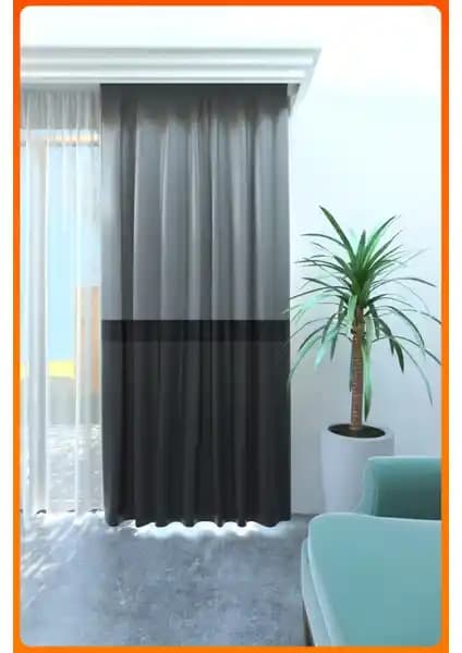 Ne Bumu Blackout Milano Bordürlü Gri Antrasit Büzgülü Perde: Modern ve İşlevsel Tasarım