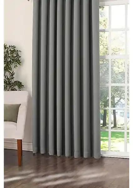 Ne Bumu Gri Blackout Karartma Büzgülü Perde Yatak Odası ve Gizlilik İçin Modern Tasarım