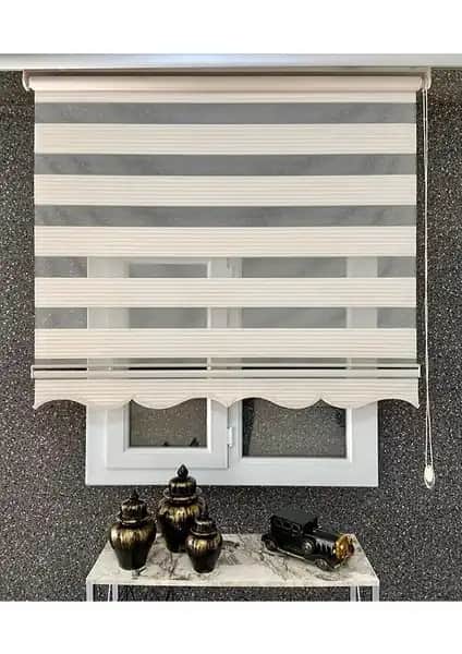 NetworkAvm Krem Geniş Pliseli Zebra Stor Perde: Modern ve Dayanıklı İç Mekan Çözümü