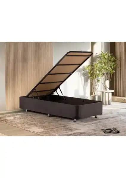 Niron Ela Füme Baza: Modern ve Dayanıklı Tek Kişilik Yatak Bazası Özellikleri