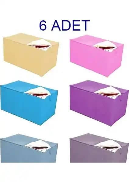 Nistabolje 6 Adet Hurç Yorgan Hurcu Geniş İç Hacim ve Dayanıklı Yapı ile Pratik Saklama Çözümü