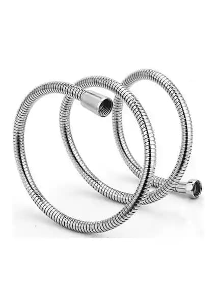 Nistabolje Banyo Duş Hortumu 150 cm Örgülü Spiralli Paslanmaz Çelik Tasarım