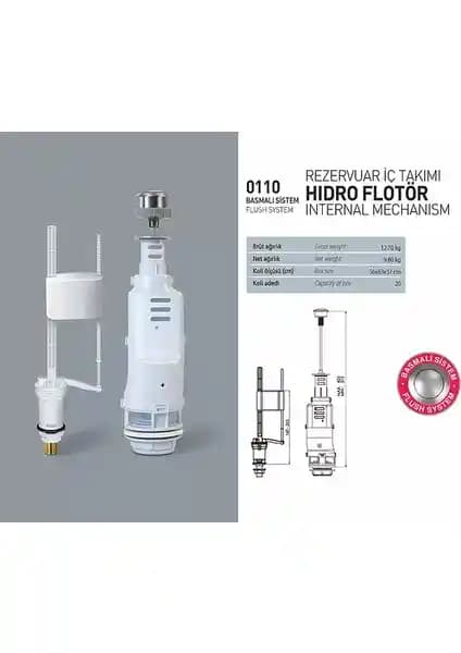 Nkp Tek Basmalı Rezervuar İç Takım Modern ve Sessiz Banyo Deneyimi İçin Uygun Çözüm