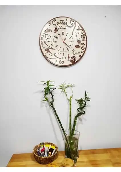 Notpa Ahşap Duvar Saati Kafe ve Mutfak Dekorasyonunda Sıcaklık ve Şıklık Yaratır