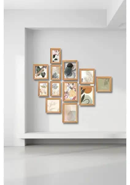 Nt Handmade 12 Parça Ahşap Tablo Seti ile Modern İç Mekan Dekorasyonu