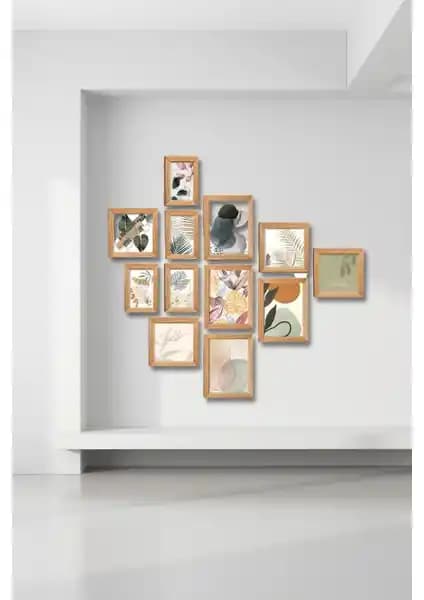 Nt Handmade 12 Parça Ahşap Tablo Seti ile Modern İç Mekan Dekorasyonu