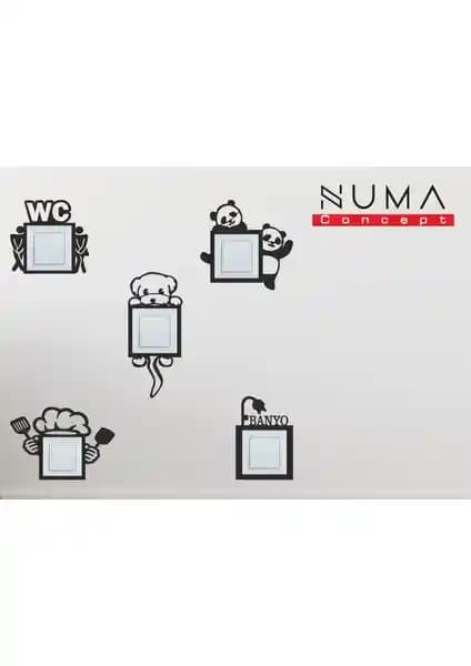 Numa Concept 5'li Priz Çerçevesi Seti Modern ve Şık Ev Dekorasyon Ürünü