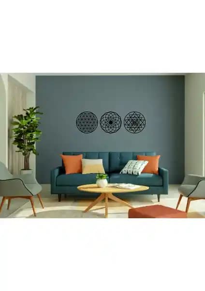 Numa Concept Ahşap Yaşam Çiçeği Sri Yantra Torus Nefesi Dekoratif Tablo