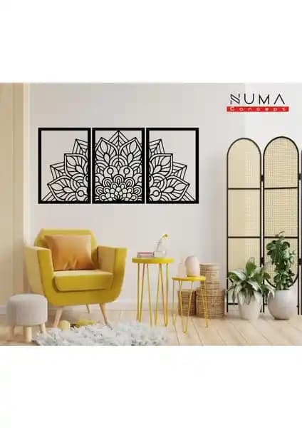 Numa Concept Lotus Çiçeği 3'lü Tablo Seti Modern ve Klasik Dekorasyonlar İçin Zarif Seçenek