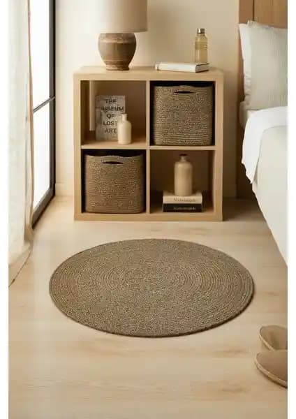 Ocean Home Textile Siyah Kırçıllı Jüt Halı Kilim: Modern ve Doğal İç Mekan Dekorasyonu İçin İdeal