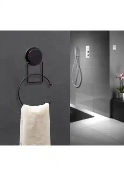 Okyanus Home Magic Fix Sihirli Yapışkan Siyah Yuvarlak Havluluk Yenilikçi ve Pratik Kullanım