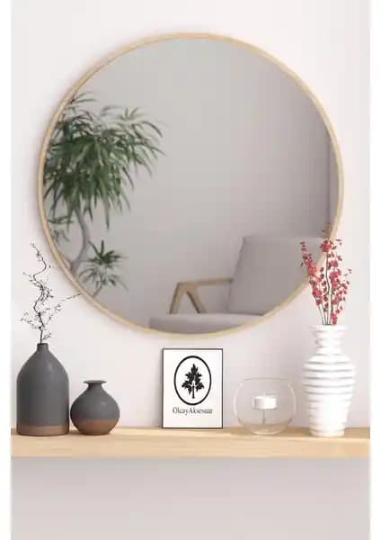 Olcay Aksesuar Sonomo Dekoratif Yuvarlak Ayna 58 cm genişlikte estetik ve dayanıklı tasarım