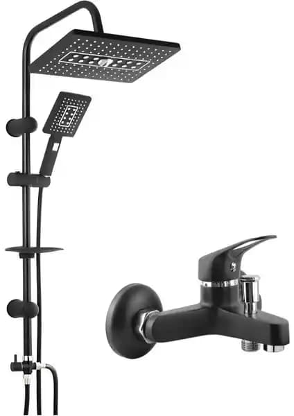 On2 Siyah Armatür Seti Modern ve Şık Tasarımıyla Banyo Dekorasyonunu Tamamlar