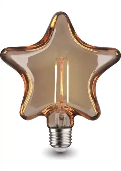 Orbus Yıldız Filament LED Ampul Amber E27 360 Lümen Enerji Tasarruflu Aydınlatma Çözümü