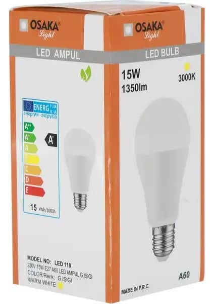 Osaka Light 15Watt-100Watt A-60 LED Ampul Günışığı Yüksek Verimli Aydınlatma Çözümü