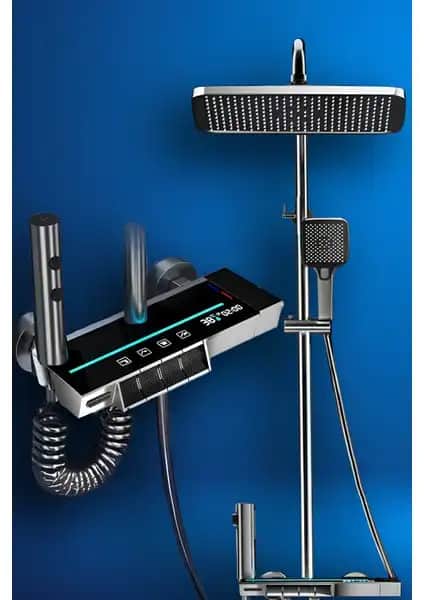 Oxy Aqua Piano 5 Fonksiyonlu Dijital Akıllı Robot Duş Seti Modern Banyo Deneyimi