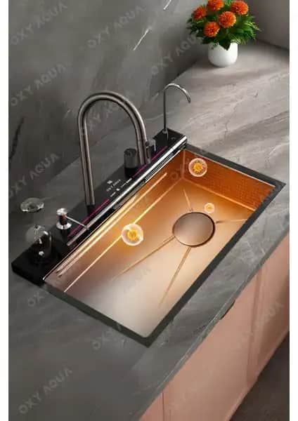 Oxy Aqua Premium Akıllı Teknolojik Mutfak Eviye Seti: Dayanıklı ve Modern Tasarım Özellikleri