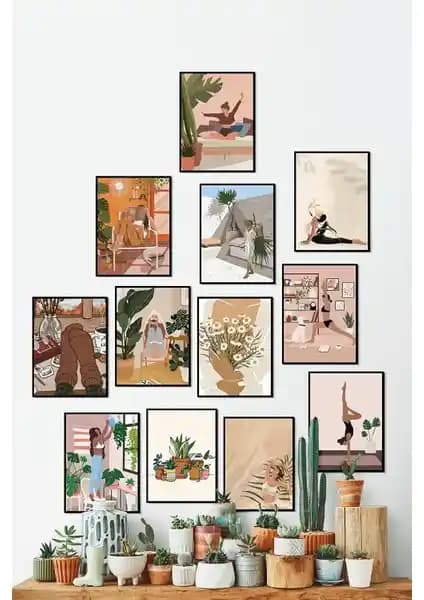 Özcanlar Çerçevesiz MDF Tablo Seti ile Modern ve Renkli Ev Dekorasyonu