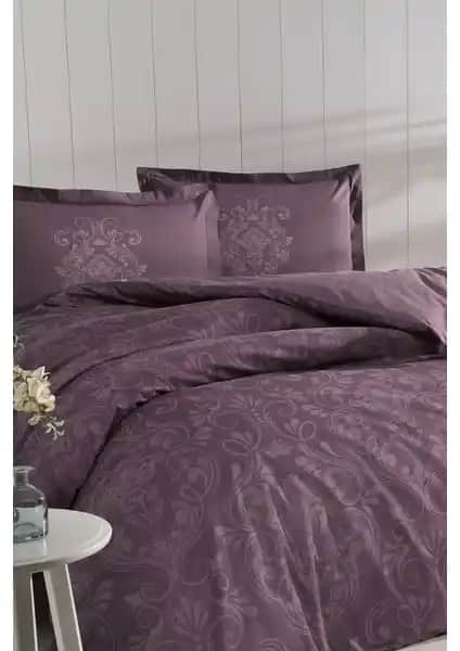 Özdilek Antico Mürdüm Ranforce Çift Kişilik Nevresim Takımı Şık ve Dayanıklı Tasarım