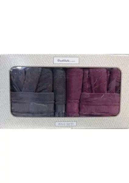 Özdilek Colourist Aile Bornoz Seti: Şık ve Konforlu Pamuklu Ev Tekstili Ürünü