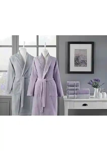 Özdilek Dory Lila Gri Aile Seti 6 Parça Rahatlık ve Şıklık Sunan Ev Tekstili Ürünü